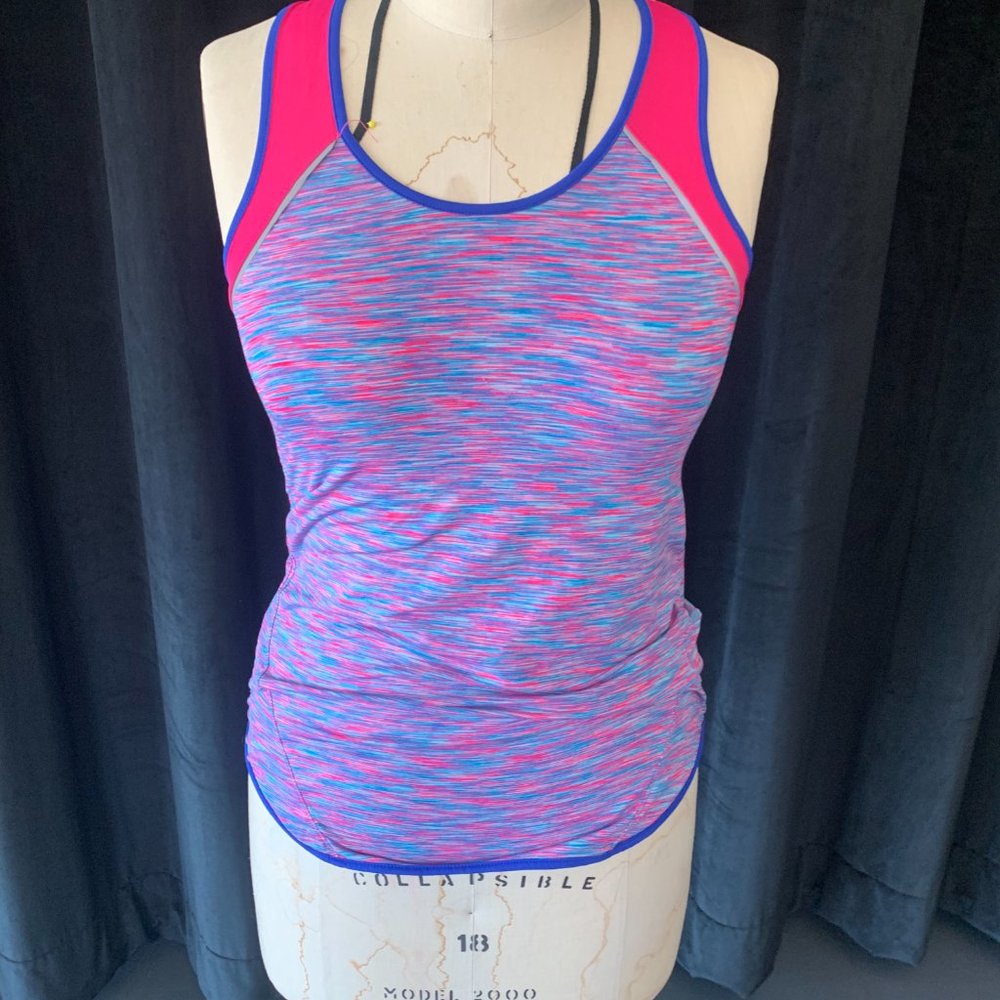 Pink, Purple, and Blue Athletic Tank Top